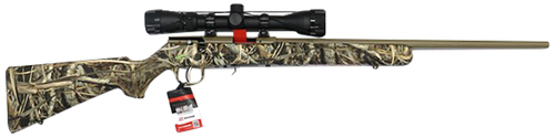 Savage 93 XP 17 HMR, 21" Barrel, Coyote Tan, Drilled & Tapped, Brush Camo Stock, Boresighted, 3-9x40mm, 10rd