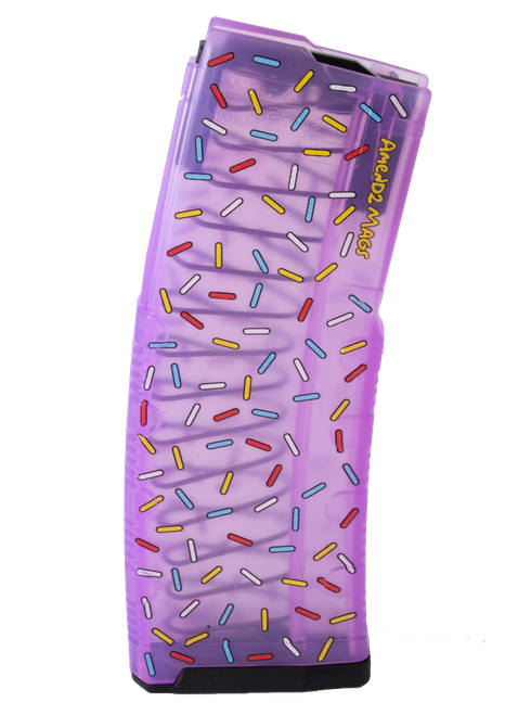 Amend2 Mod-C Magazine, 223 Remington/5.56mm, 30rd, Fits AR s, Polymer Construction, Translucent Finish, Pink with Sprinkles