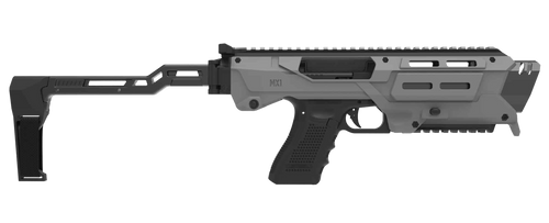 Meta Tactical MX-1 Conversion Kit Compatible Glock, Gray Aluminum Frame M-Lok & Picatinny Rail, Black Polymer Folding Stabilizer