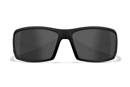 Wiley X Twisted Captivate Polarized Safety Sunglasses, Gray Lens, Matte Black Frame
