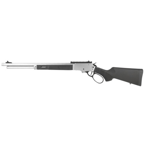 Smith & Wesson 1854 45-70 Government, 20" Threaded Barrel, Stainless, Silver, Black Stock, Large Loop, XS Ghost Ring, Gold Bead, Cross Bolt Safety, 6rd
