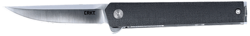 CRKT CEO Compact Folding Knife, 2.62" Satin S35VN Blade, Black Carbon Fiber Handle