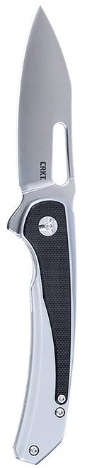 CRKT Padawan Folding Knife, 3.01" Satin 14C28N Wharncliffe Blade, Black G10 Overlay, Frame Lock