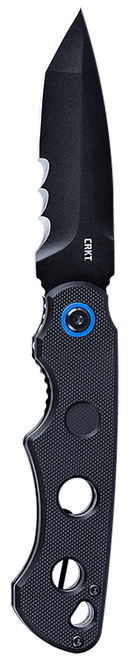 CRKT A.B.C. Assisted Folding Knife, 3.39" Black Oxide 12C27 Blade, Combination Edge, G10 Handle