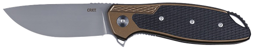 CRKT Jake Folding Knife, 3.32" Bead Blasted 12C27 Drop Point Blade, OD Green G10 Handle
