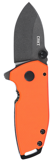 CRKT Squid Compact Knife, 1.75" Stonewashed D2 Blade, Blaze Orange G10 and Stainless Handle