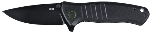 CRKT Dextro Folding Knife, 3.18" Black D2 Spear Point Blade, Aluminum Handle