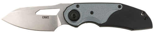CRKT Attaboy Assisted Knife, 2.73" Stonewashed D2 Blade, Black and Blue GRN Handle, Deadbolt Lock