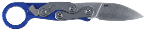 CRKT Provoke EDC Kinematic Knife, 2.56" Satin D2 Drop Point Blade, Blue Aluminum Handle
