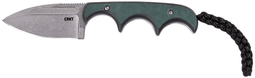 CRKT Minimalist Spear Point Knife, 2.15" Stonewashed 8Cr13MoV, Green Resin Infused Fiber Handle