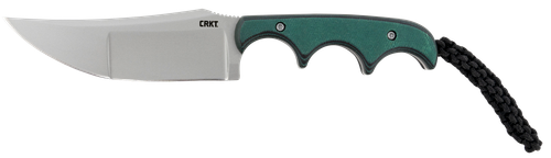 CRKT Minimalist Katana Knife, 3.56" Bead Blasted 8Cr13MoV Blade, Green Resin Infused Fiber Handle