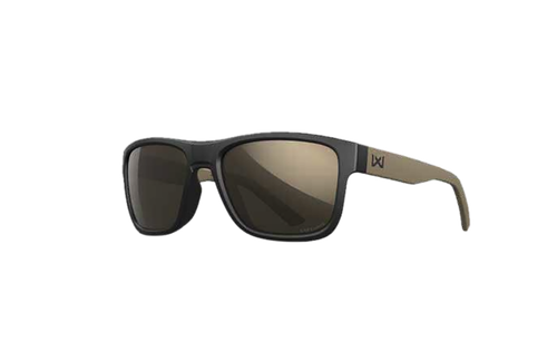 Wiley X Ovation Captivate Safety Sunglasses, Tungsten Mirror Lens, Matte Black and Tan Frame