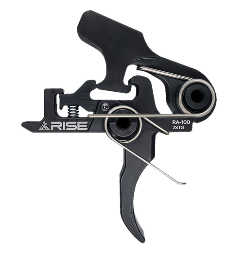 Rise Armament Two-Stage, Trigger, Fits AR Style, Nitride Finish, Black, Includes Mil-Spec Trigger and Hammer Pins