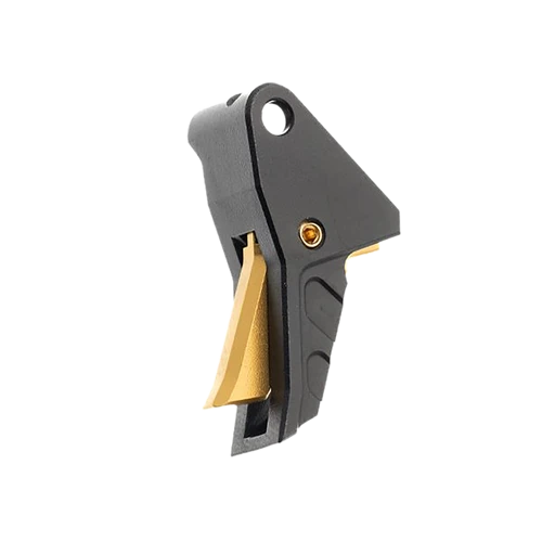 Tyrant CNC Improved Tyrant Trigger System, Shoe Only, Fits Springfield Echelon, Anodized Finish, Black Shoe  Gold Blade