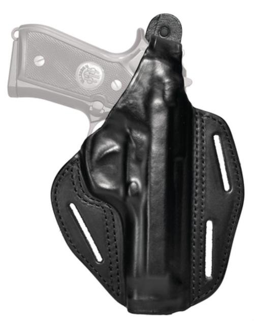 Blackhawk Three Slot Leather Pancake Holster Black Right Hand For Smith and Wesson M&P Compact 9mm/.40