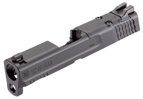 Smith & Wesson Shield Optics Ready Slide Assembly, SHIELD SMS and Holosun 507K Footprint, White 3 Dot Sights, Fits 9mm 3.1" Barrel Shield and Shield M2.0 Models, Armornite Finish, Black