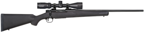 Mossberg Patriot Optic 350 Legend 4rd,22" Matte Blued Fluted Threaded Barrel, Matte Blued Drilled & Tapped Receiver, Fixed Black Stock, Vortex Crossfire II 3-9x40mm