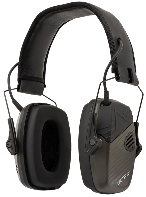 Allen ULTRX Slim Fit E-Muff, Electronic Earmuff, NRR 24dB, Olive Green
