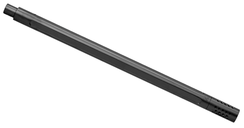 True Precision Rimfire Barrel, 22 LR, Fluted, Bull Profile, Threaded, Multi-Port Compensator, Fits 10/22, DLC Finish, Black