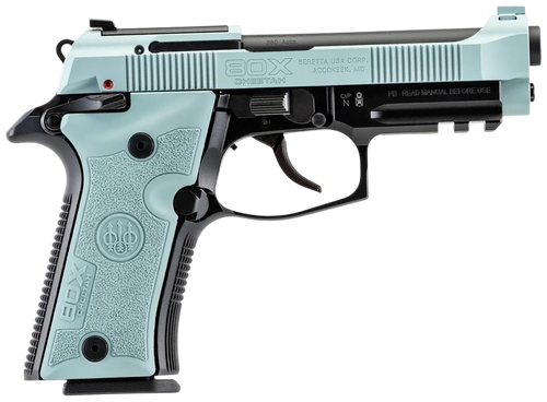 Beretta 80X Cheetah Tactical Micro-Compact Frame 380 ACP 10rd,4.40" Black Barrel, Blue Steel Optic Ready/Serrated Slide, Blue Aluminum Frame Beavertail & Picatinny Rail, Vertec Grip