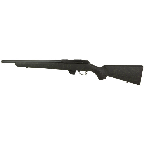 Tikka T1X Roughtech 22 Long , 16" Cold Hammer Forged Barrel, 1/2x28 Threads, Matte Finish, Black with Emerald Web, Synthetic Stock, 10rd, 1 Magazine