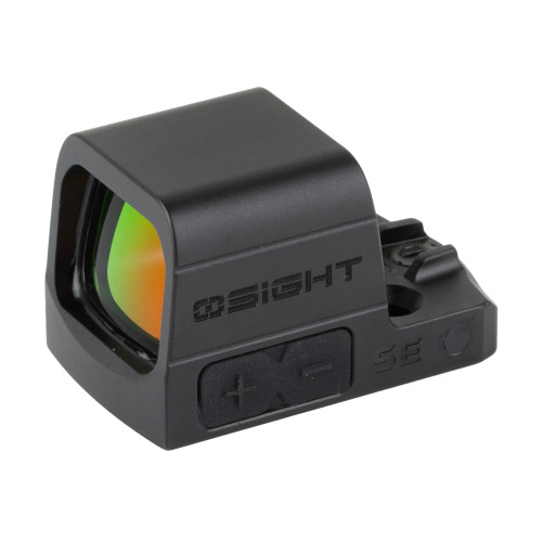 OLight Osight SE, Handgun Sight, RMSc Footprint, Anodized Finish, Black, 2 MOA Red Dot and 32 MOA Circle, Side Load CR1620 Battery