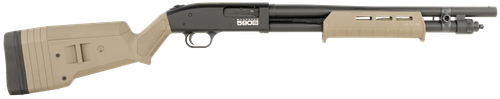 Mossberg 590S 12 Ga Pump 3" 9rd,18.50" Drilled & Tapped Receiver, Tan