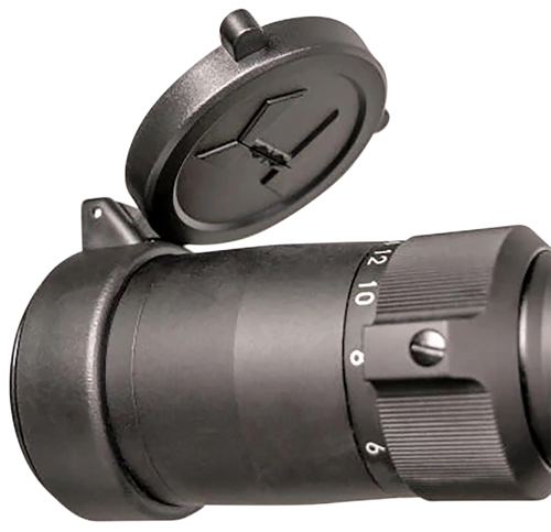 Huskemaw Optics Blue Diamond Flip-Up Lens Caps Black Rubber 50mm Objective, Compatible Blue Diamond 5-20x50mm