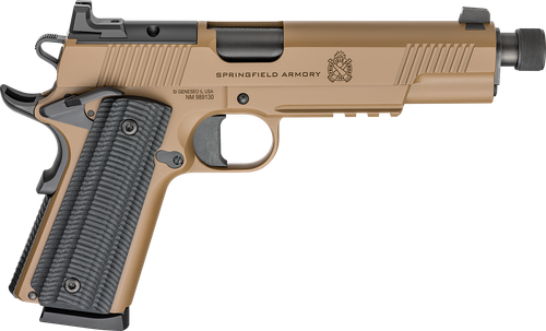 Springfield 1911 Operator 45ACP, 5.75" Threaded Barrel, Coyote Brown, 8rd