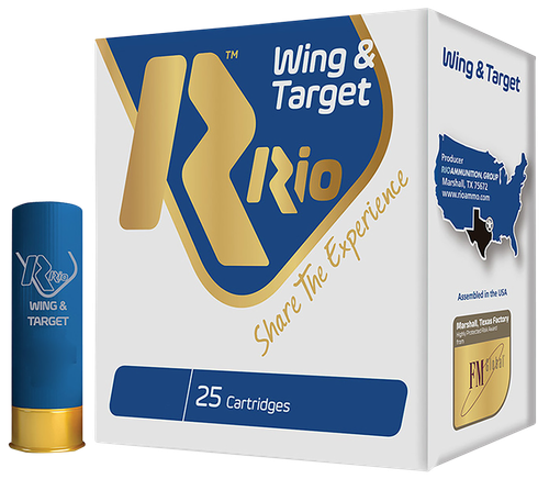 Rio Wing & Target 12 Ga, 2.75" 1oz 7.5 Shot 25 Per Box