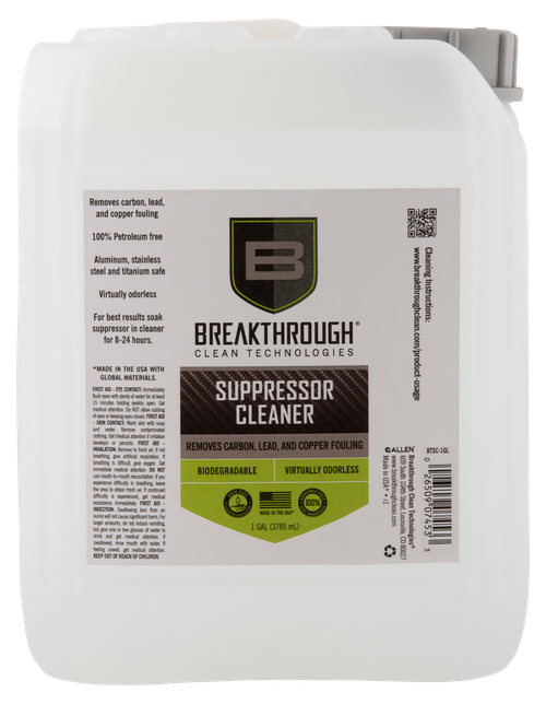 Breakthrough Clean Technologies Suppressor Cleaner, Solvent, 1 Gallon Jug