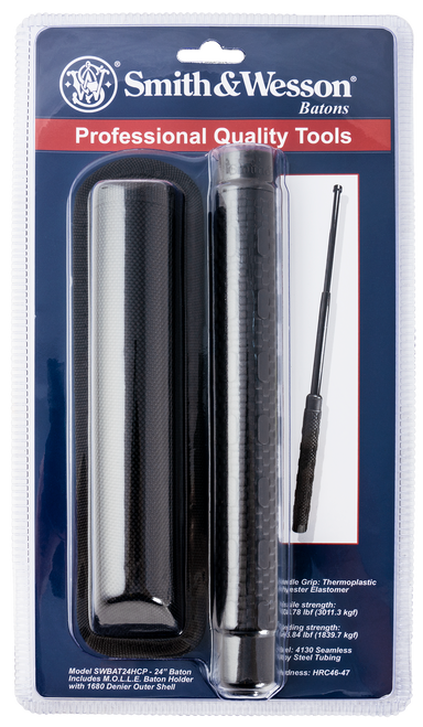 Smith & Wesson Knives Smith & Wesson Collapsible Baton 14.8" 4130 Seamless Alloy Tubing Blade Thermoplastic Rubber Handle