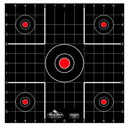Birchwood Casey Dirty Bird Sight-In Bullseye Tagboard Target 12" 100 Per Pkg