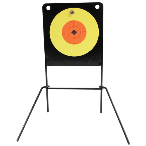 Birchwood Casey World of Targets Spoiler Alert Black Target Board Yellow & Orange Target AR400 Steel 22 Rimfire