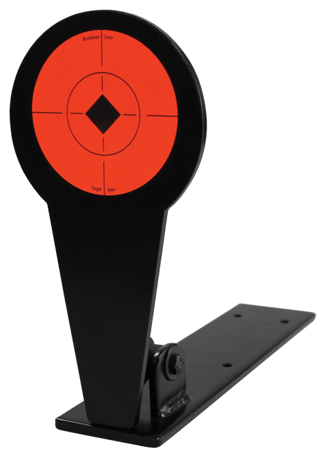 Birchwood Casey World of Targets Popper 4" Rimfire Pistol/Rifle Black/Orange Steel Diamond Standing Includes Ground Stakes