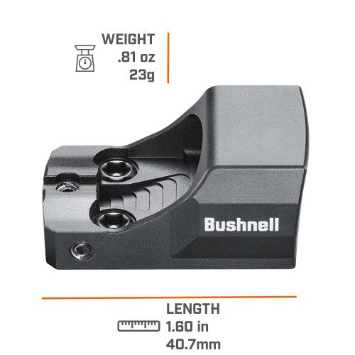 Bushnell RXU 200 Reflex Ultra Compact 1x21mm, 6 MOA Red Dot Reticle ...