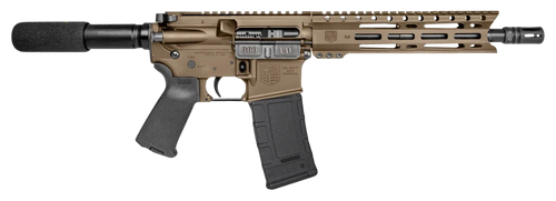 Diamondback DB15 AR15 Pistol 300 Blackout10" Barrel, Flat Dark Earth, 9" M-Lok Handguard, Padded Buffer Tube/Magpul Grip, 28rd