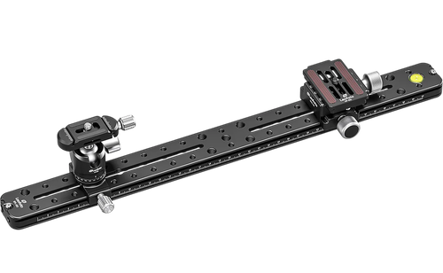 Leofoto Binocular Rangefinder Rail Kit Black Aluminum 17.71" Long