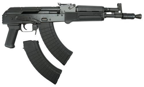 Pioneer Arms Hellpup Pro 7.62x39mm 30rd, 11.73" Black Threaded Barrel, Receiver Black Side Mounted Optic Rail, Rear Picatinny Rail, Black Polymer Forend, Black Plastic Grip