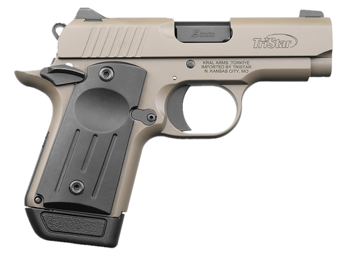 TriStar Protege X Sub-Compact Frame 9mm 7rd 3.20" Black Steel Barrel, Flat Dark Earth Cerakote Serrated Steel Slide, Flat Dark Earth Cerakote Frame, Black Polymer Grip