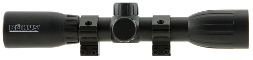 Konus KonusFire Matte Black 4x32mm 1" Tube 30/30 Reticle Includes Mounting Rings