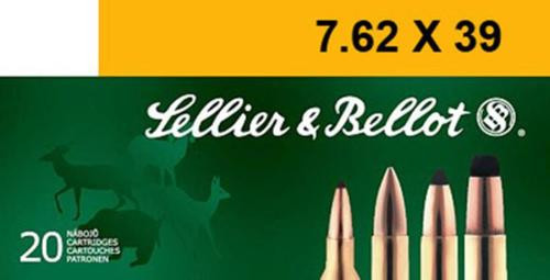 Sellier and Bellot 7.62X39mm 123gr, Soft Point, 20rd Box