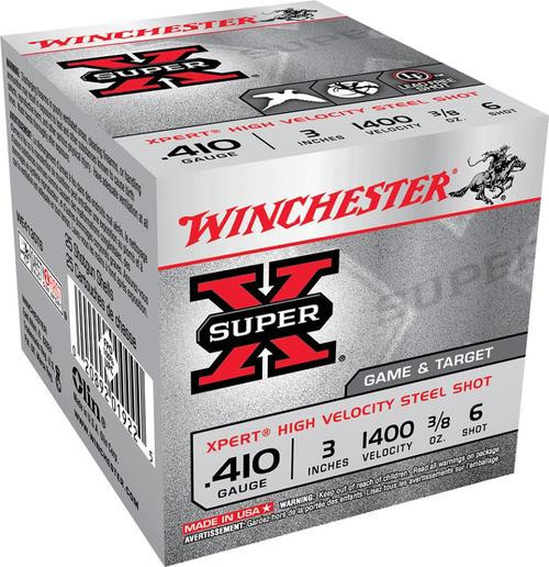 Winchester Expert Upland Steel 410 Ga, 3", 3/8oz, 6 Shot, 25rd Box