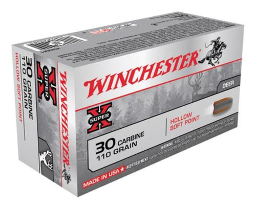 Winchester Super X 30 Carbine Hollow Soft Point 110gr, 50rd Box