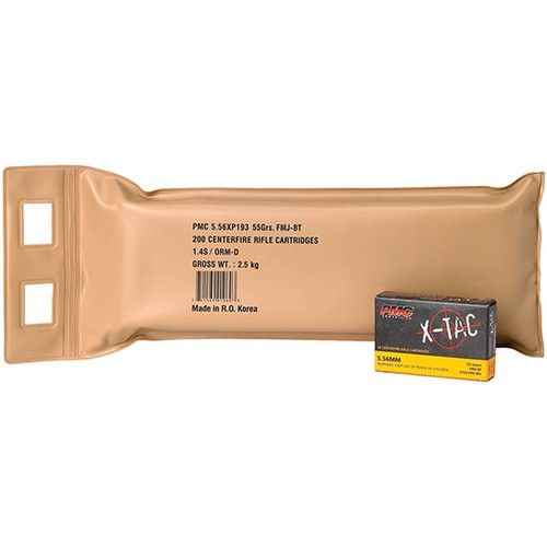 PMC XTAC, 556 NATO, 55gr, Full Metal Jacket, 200rd Bulk Pack