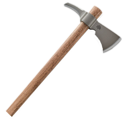 CRKT Woods Kangee Tomahawk, 4.4" 1055 Carbon Steel Blade and Spike, 19.1" Hickory Handle
