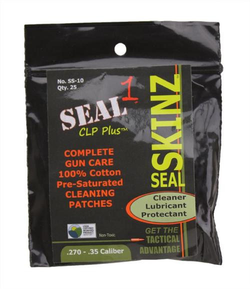Seal 1 CLP + Skinz Pre-Saturated Cloth, Package Contains 25 .270-.35 CAL Clothes