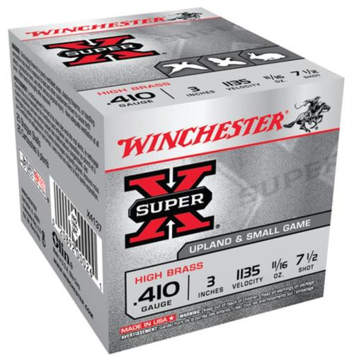 Winchester 5 Super-X High Brass 410 Ga, 3" 11/16 oz 7.5 Shot 25Box/10Case