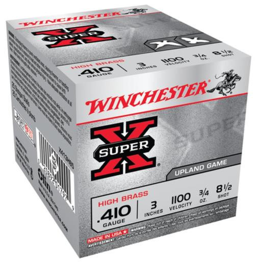 Winchester Super-X High Brass .410 Ga, 3", 1100 FPS, .75oz, 8.5 Shot, 25rd Box