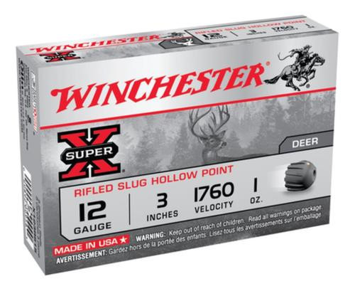 Winchester Super-X Rifled Lead 12 Ga, 3", 1 oz, Slug, 5rd Box